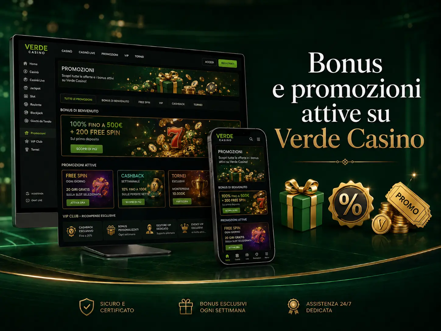 Bonus e Promozioni Attive su Verde Casino
